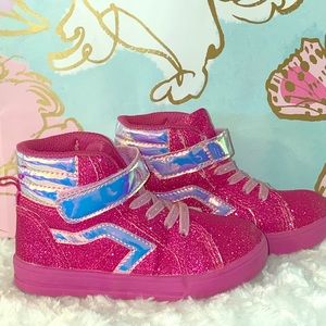 Pink glitter shoes